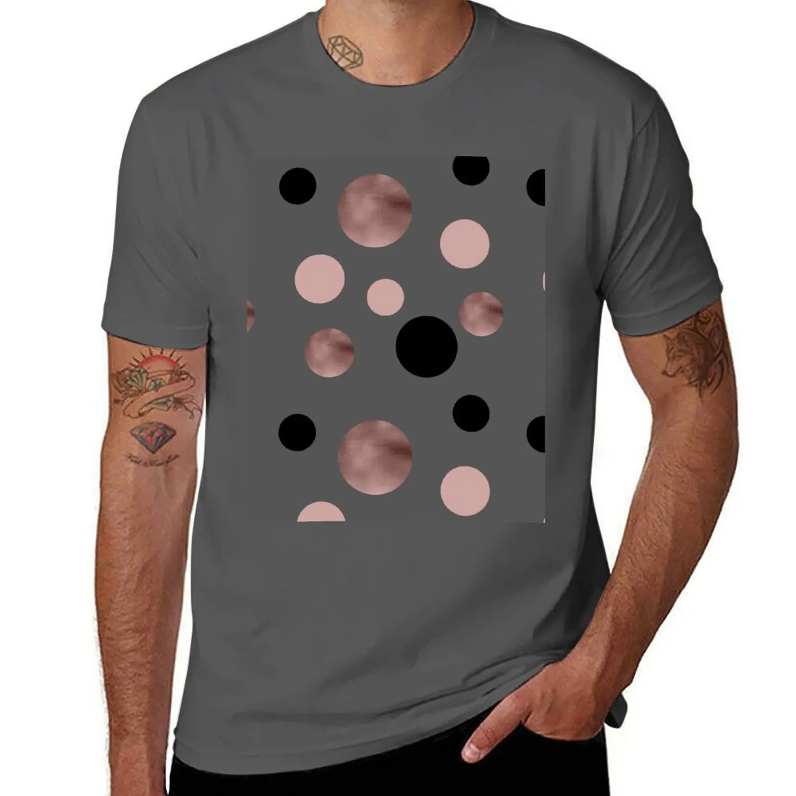 

Elegant rose gold, black and pink dots T-Shirt Quick Dry Travel T-Shirt