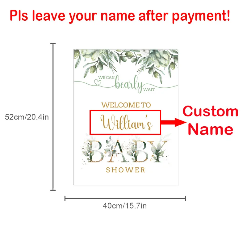 Custom Baby Shower Welcome Sign Custom Name Date Jungle Safari Theme Welcome Sign for Wedding Birthday Party Direction Signs