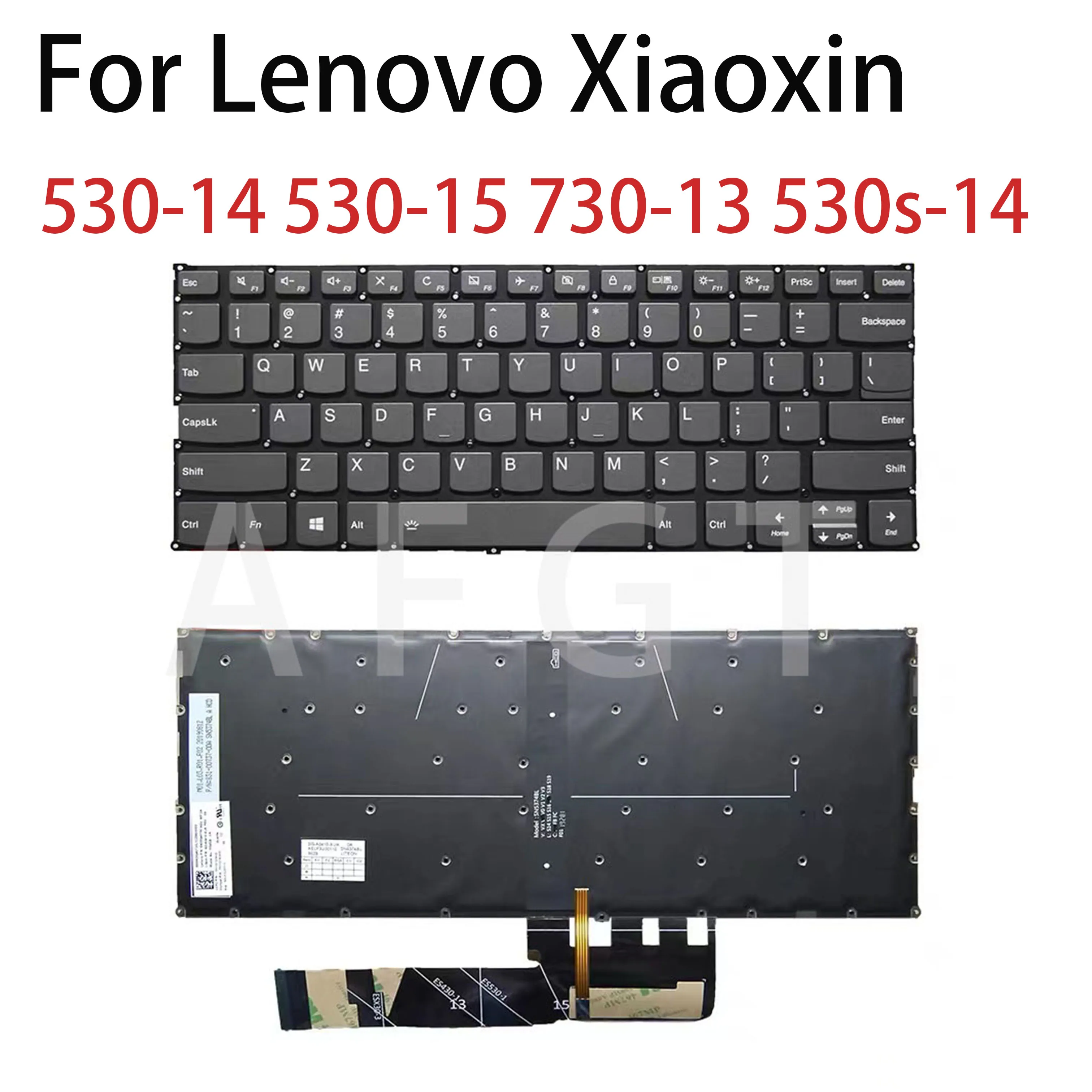 Original Backlight Keyboard For Lenovo Xiaoxin 530-14 730-13 530-15 530S-14IKB AIR 14IKB flex6-14 Keyboard Replacement US Black