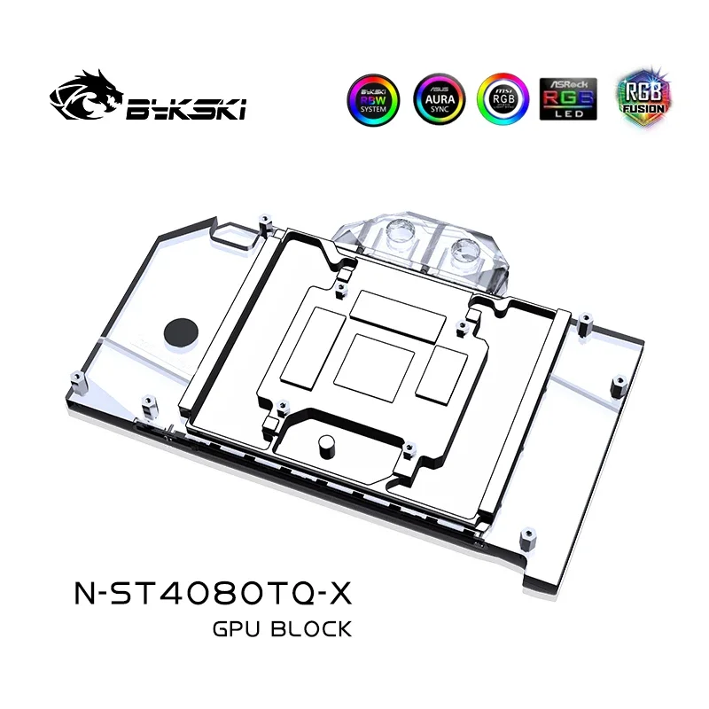 Imagem -04 - Bykski-radiador de Refrigeração de Cobre Bloco de Água para Zotac Rtx 4070ti Super 4080 Amp Extreme Airo Trinity Gpu Card N-st4080tq-x