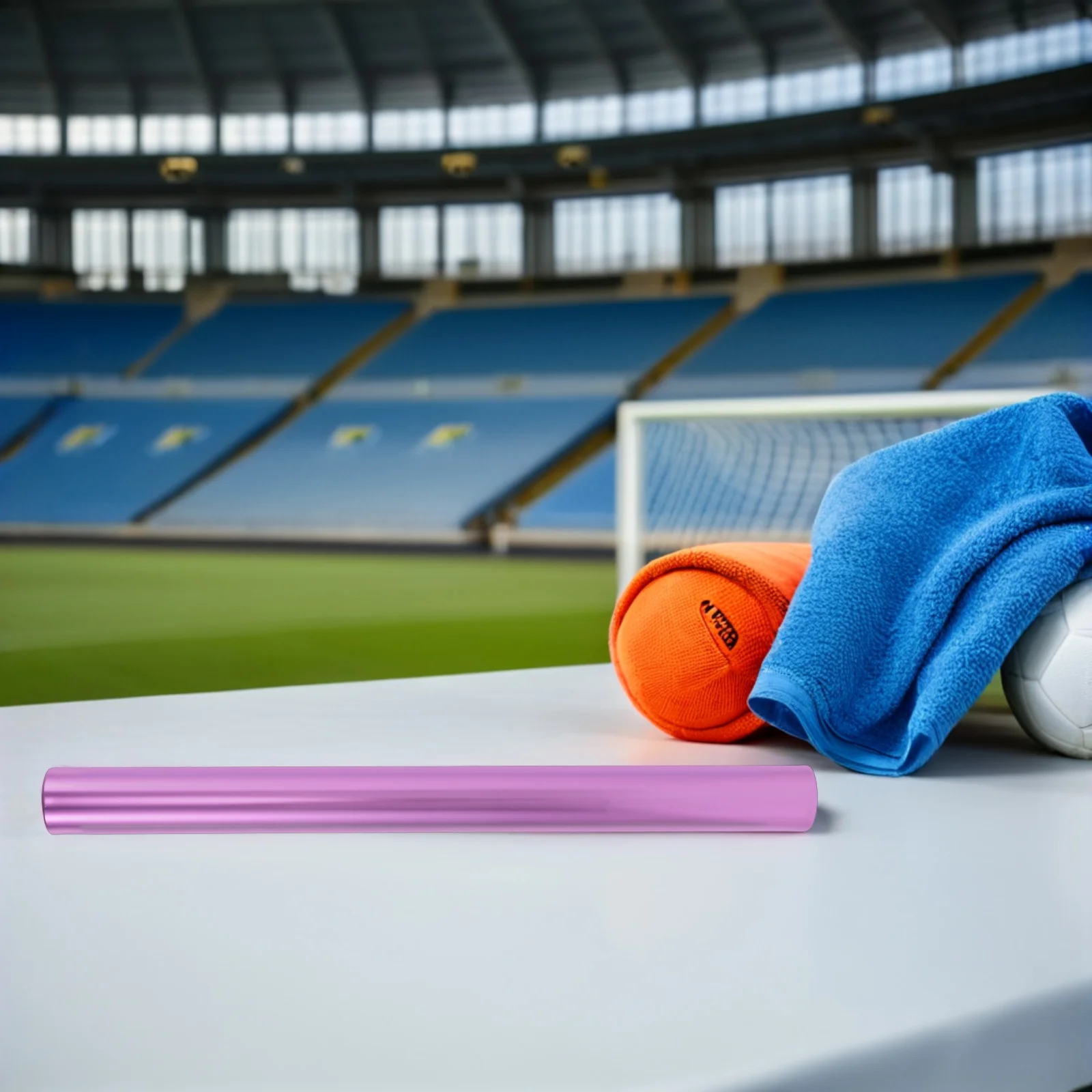 

4Pcs Aluminum Alloy Relay Electroplated Finish Lightweight Track Running Race Sticks Field Race Training Relay Equipment