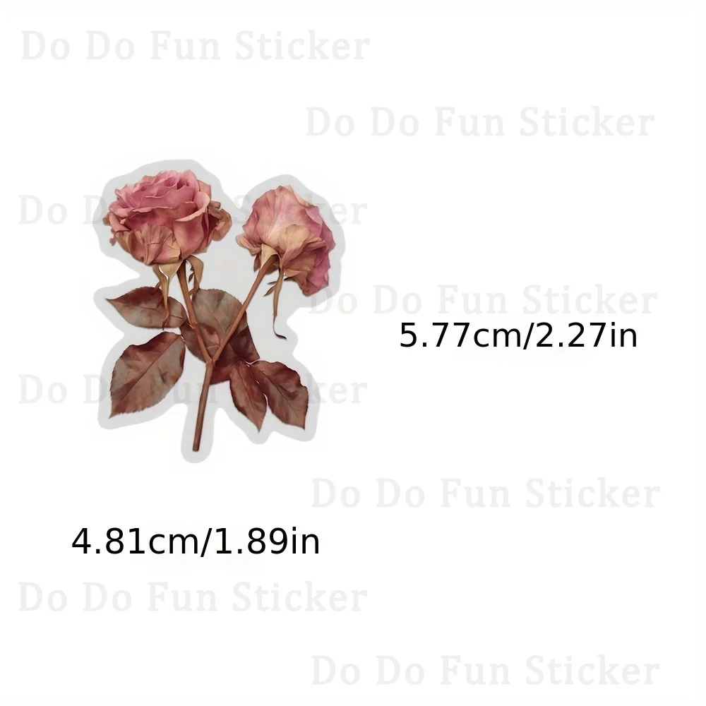 50PCS Artistic Style Forest Plant Leaf Bouquet PET Sticker Collection Gifts Decoration Scrapbook Hand Account Book Phone Case