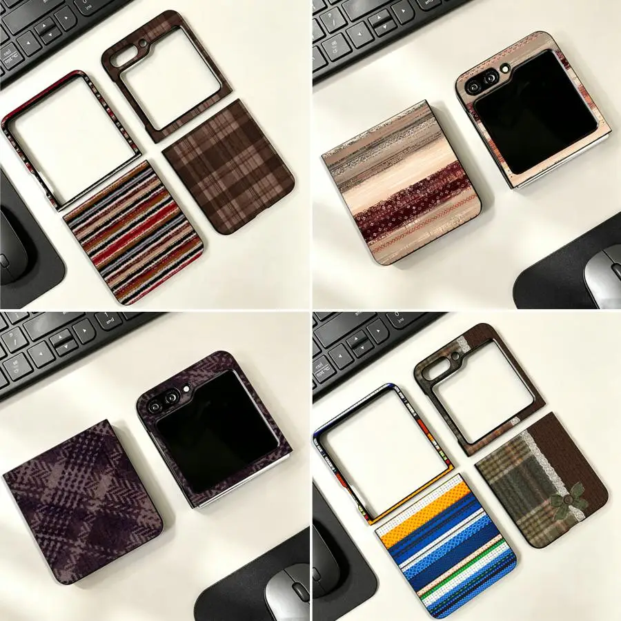 Phone Shell Case for Samsung Galaxy Z Flip 8 Z Flip 7 6 5 4 Z Flip6 Z Flip5 ZFlip7 FE ZFlip8 Z Flip4 Abstract Geometric Weave