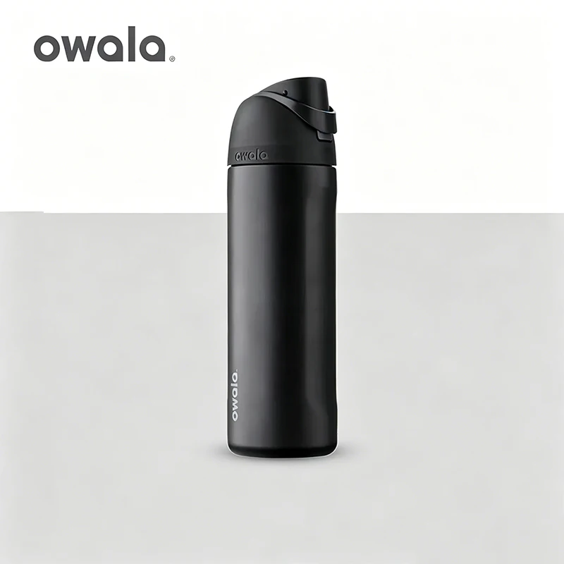 

Owala portable cup, one handed open lid, large capacity water cup, straw cup, insulated cup, 710mL | Very Very Dark