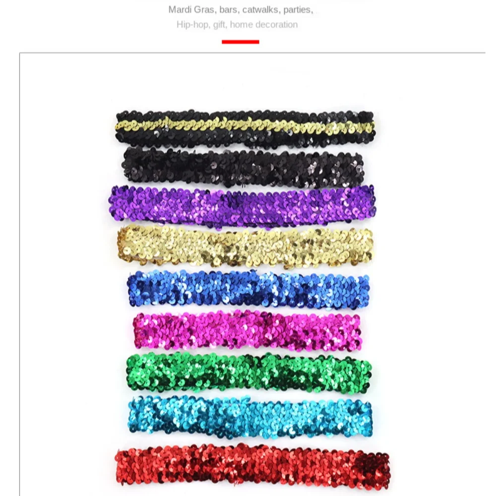 파티 선물 인도 스팽글 스팽글 머리띠 반짝 이는 활 머리 장식 반짝이 헤어 밴드 헤어 액세서리 의상 탄성 Hairbow