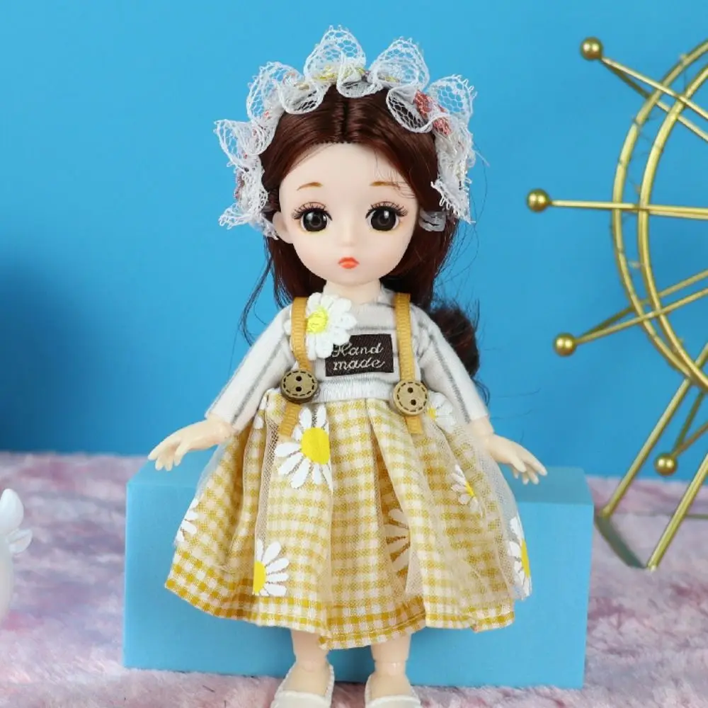 

Attractive Eyes 17cm Bjd with Clothes Long Hair with Wig Make Up Princess Dress Up BJD Elegant Anime