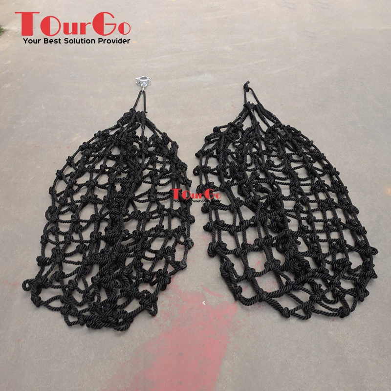 Siatka na tuby ładunkowe z piankowymi elementami, tor przeszkód dla dzieci American Ninja Warrior