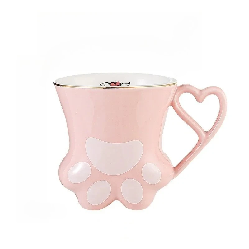 

Керамическая чашка для кошачьих царапин, кружка, оригинальная кошачья лапа, слежение в золоте, керамическая чашка с высоким уровнем внешнего вида