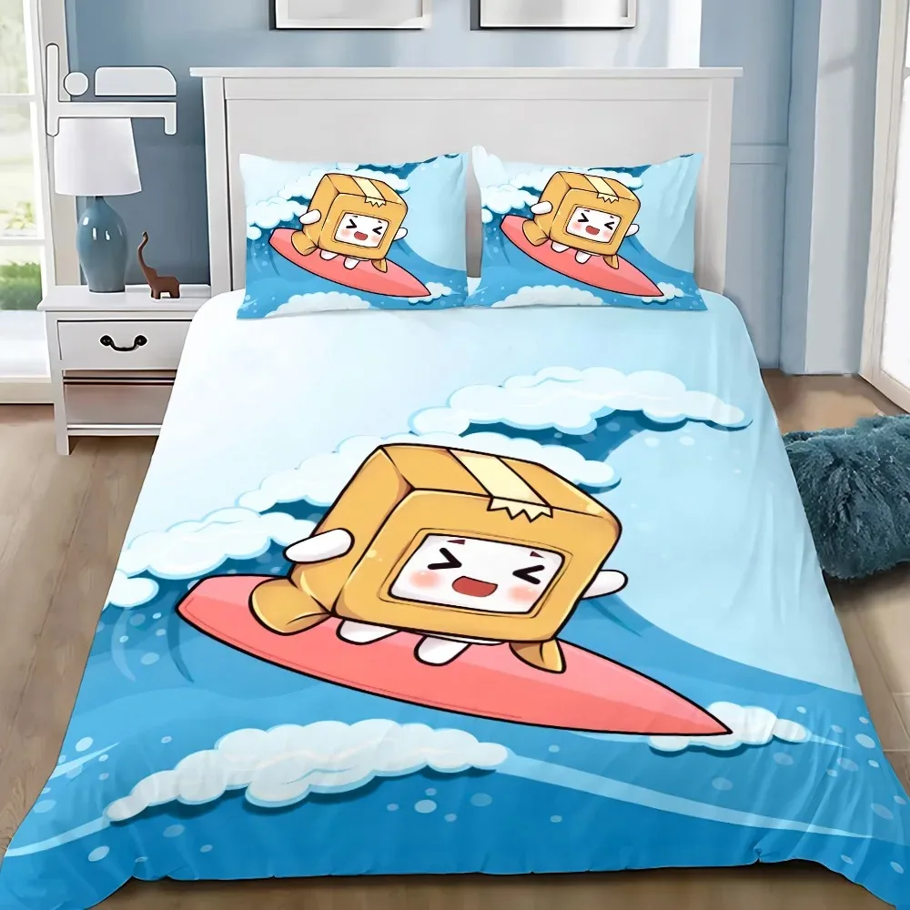 Cartoon Duvet Cover Pillowcase Bedding Set L-Lankyboxes Adult Boy Girl Bedroom Decoration Children Gift Single Double Large Size