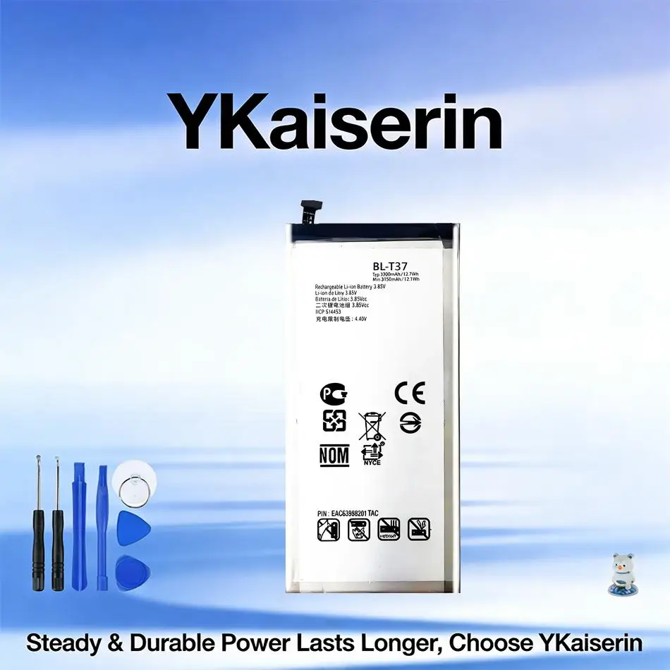 BL-T37 For LG V40 Thinq Q710 Q8 2018 Version Q815L 3300mAh Mobile Phone Battery High-Capacity