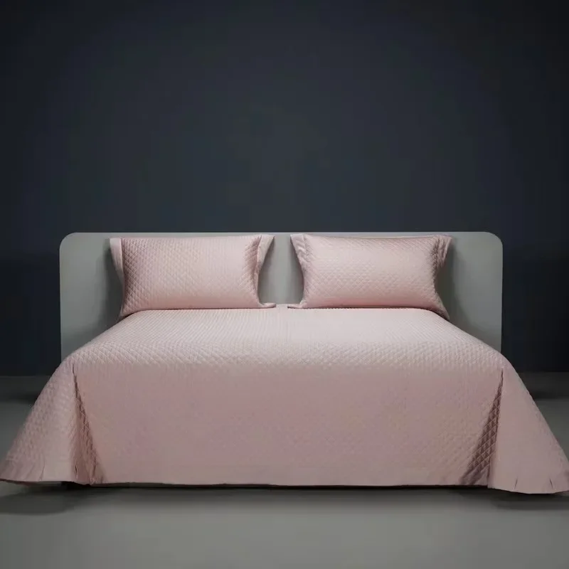 

Autumn and winter bed cover three-piece set of 120 long staple cotton solid color