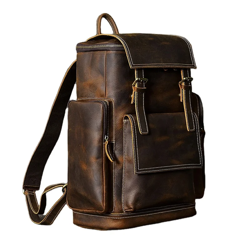 

Luggage Travel Backpack Bag Business Laptop Hiking Outdoor Travelling Backpack Large Big Capacity Leather Backpack