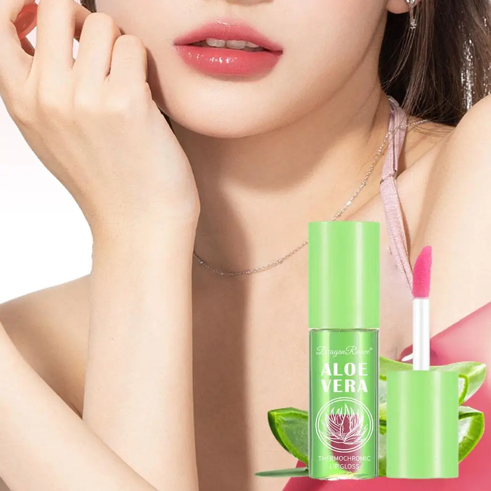 

Moisturizing Natural Aloe Essence Lip Gloss Changable Color Waterproof Lipstick Nutritious Lips Lasting Portable Long Care F0f4