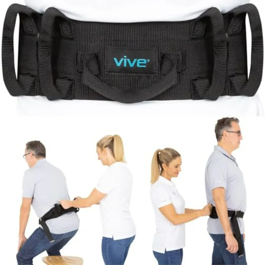 

Vive Gait Belt 300lbs Transfer Belt with Handles - Medical Nursing Safety Patient Assist - Bariatric, Elderly, Handicap, Physic