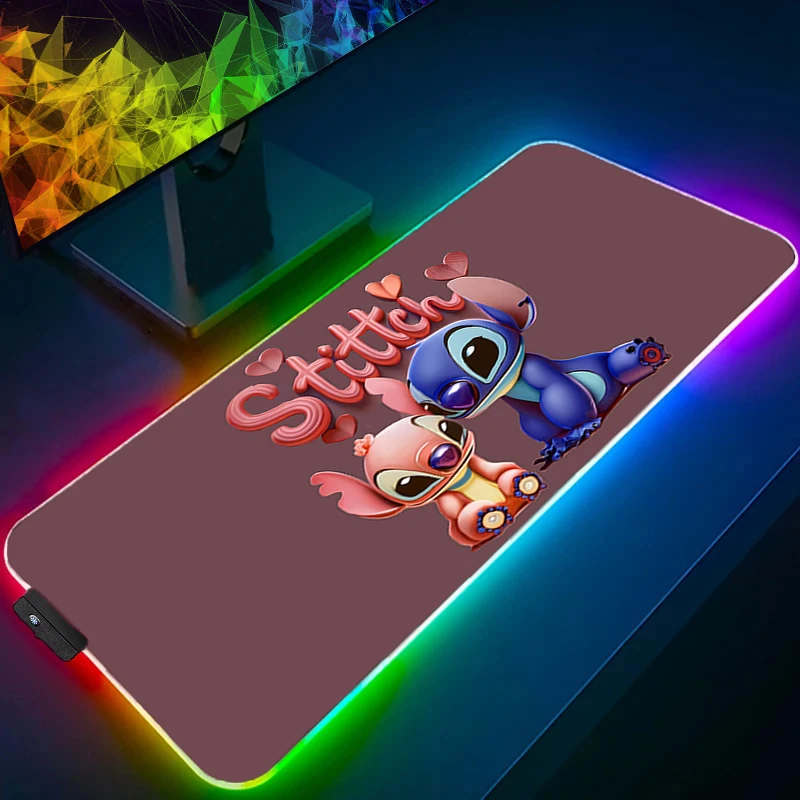 لوحة ماوس RGB ستيتش ملحقات ألعاب الكمبيوتر المحمول المكتبي Varmilo لوحة المفاتيح جهاز كمبيوتر شخصي حصيرة مكتبية السجاد الخلفية LED لوحة الماوس #5