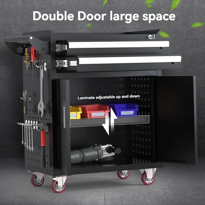 Multifunctional box workshop tool cabinet New style car repair tool cart repair hardware parts thickened trolley
