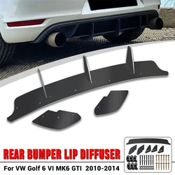 Diffuser Golf 6 VI MK6 GTI 2010-2014 HOT Rear Bumper Lip Spoiler For VW Accessories Auto Exterior Modification Parts Car-style