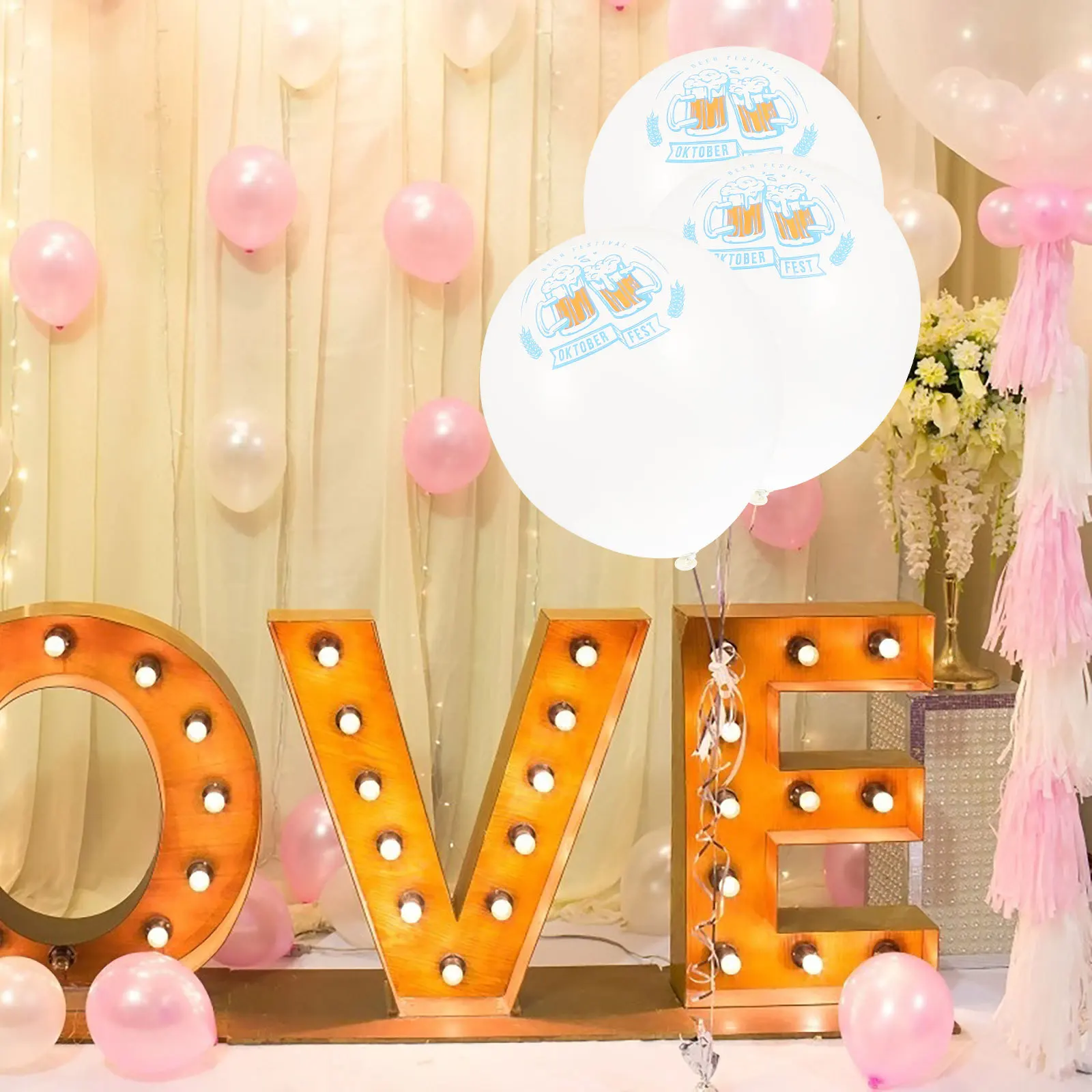 

40Pcs Beer Festival Latex Balloons Printed Colorful Party Decorations Supplies Festival Balloon Decorations Colored Balloon