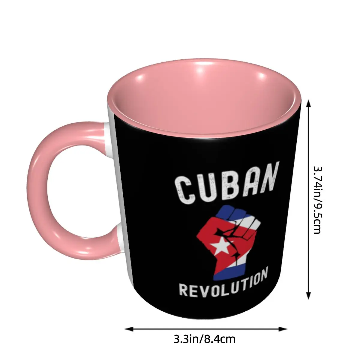 Cuban Revolution Cuba Flag Design Vintage Mug Funny Ceramic Coffee Cups Tea Mugs Milk Cup Drinkware Gift for Friends DIY Custom