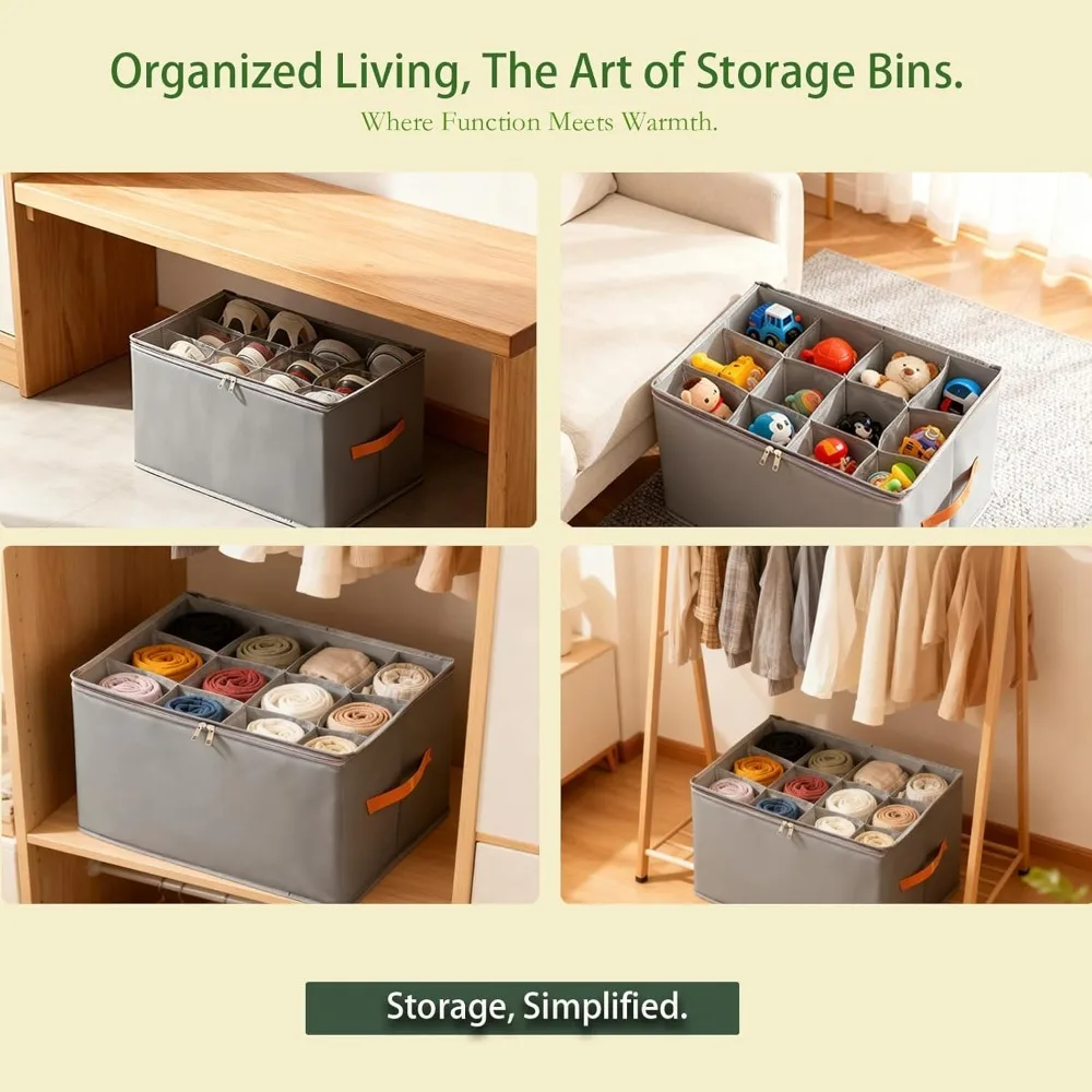 Shoe Storage Box Organizer 600D Oxford Cloth Foldable Clear Cover Zipper Under Bed Closet Wardrobe Dustproof Compartment Holders view 4