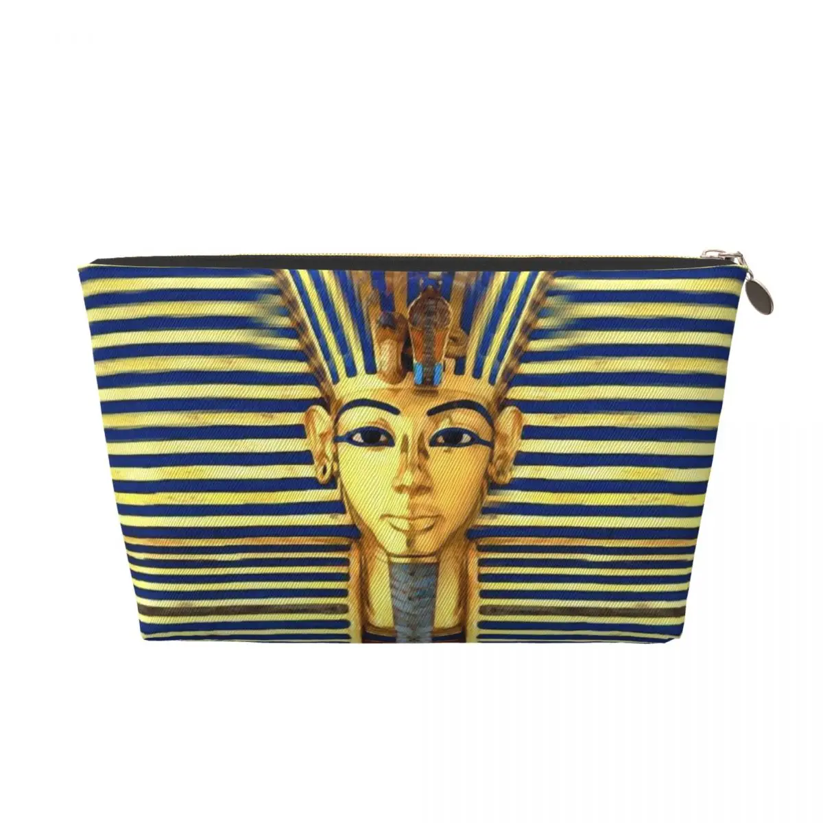 Custom Travel Pharaoh King Tut Gold Lapis Toiletry Bag Egypt Egyptian Makeup Cosmetic Organizer Beauty Storage Dopp Kit Case