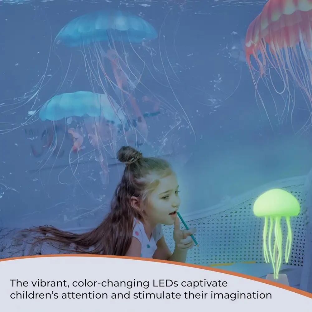 Stress Reduction Light Mesmerizing Jellyfish Lamp with Dancing Legs 17 Rgb Colors Usb Rechargeable Desktop Decoration Unique