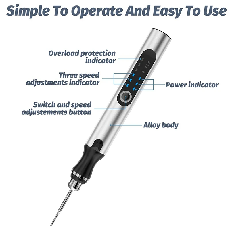 Гравировальная ручка с 34 битами, гравировальная ручка, электрические беспроводные вращающиеся инструменты, профессиональный гравировальный инструмент для металла и дерева