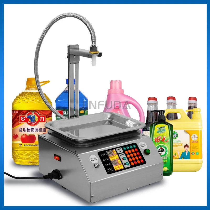 CSY-L17 Equipo de dispensación de aceite comestible líquido cuantitativo automático de gran flujo Máquina llenadora de pesaje en stock