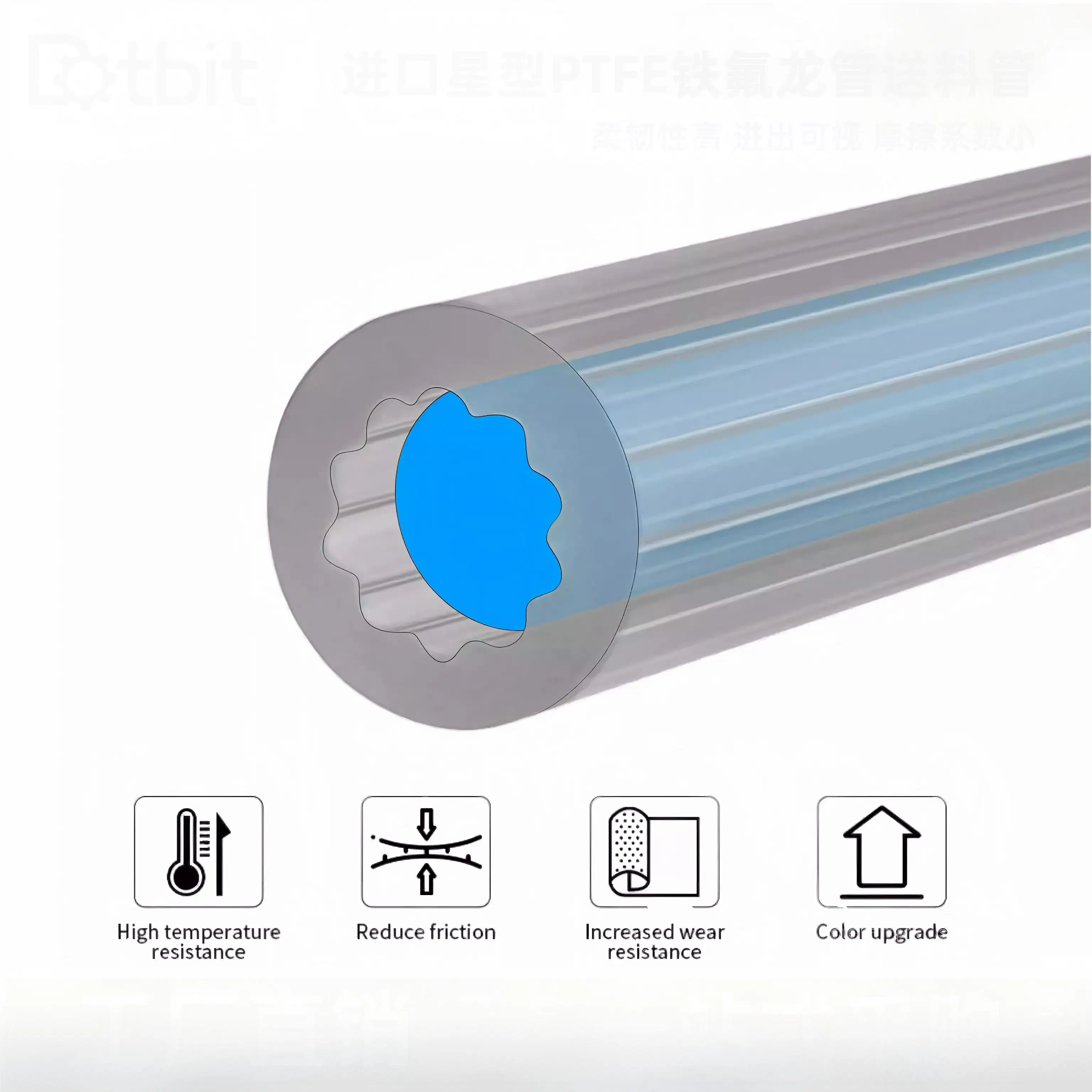 1/2/5m Star Shaped PTFE Tube Low-Resistance Ultra-Smooth Flow PTFE Tube For Bambu Lab X1/P1/A1/AMS Creality Anycubic 3D Printer