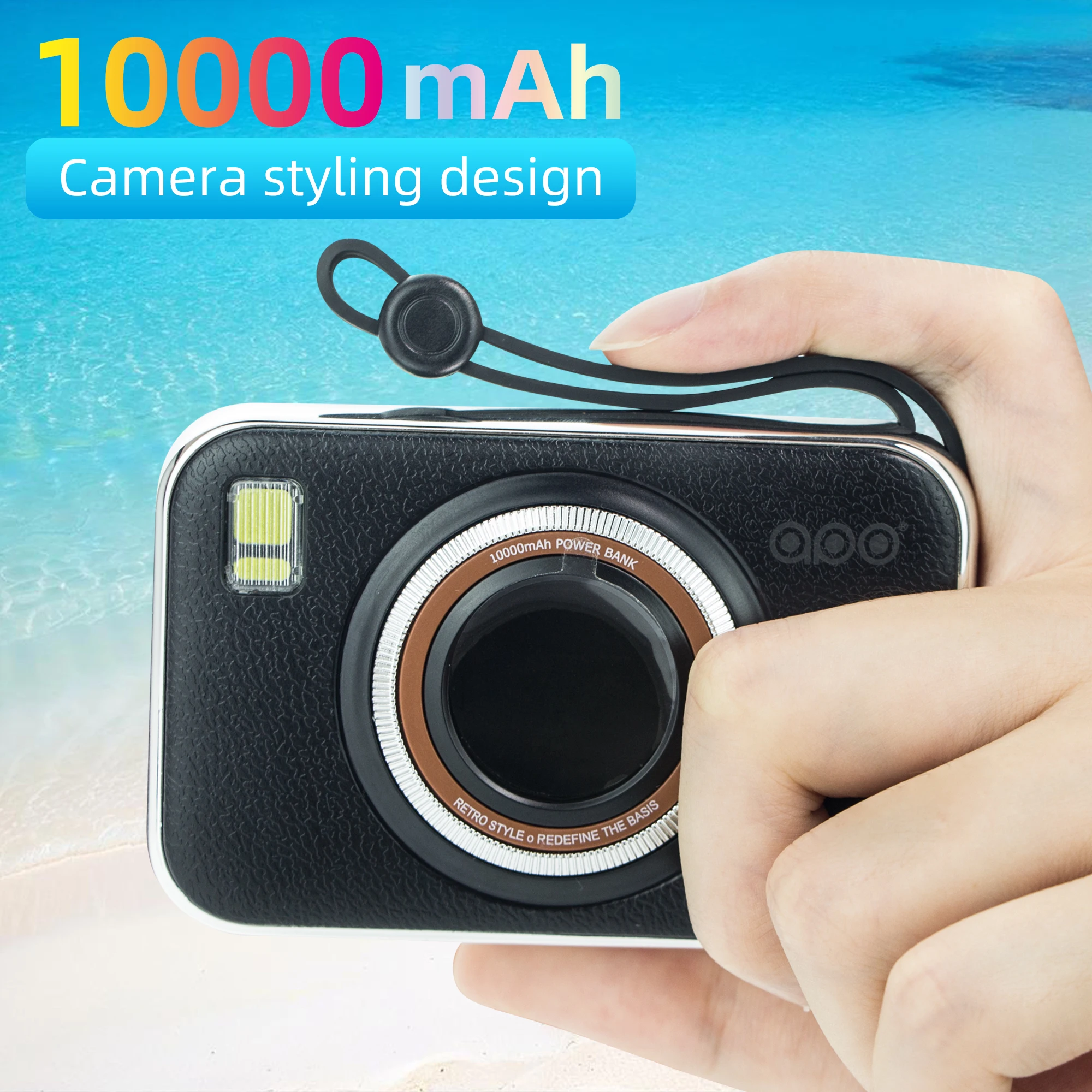 

MQIQI PD35W Power Bank 10000 мАч Встроенные кабели Быстрая зарядка PowerBank Портативные перезаряжаемые батареи для iPhone 15 16 Xiaomi
