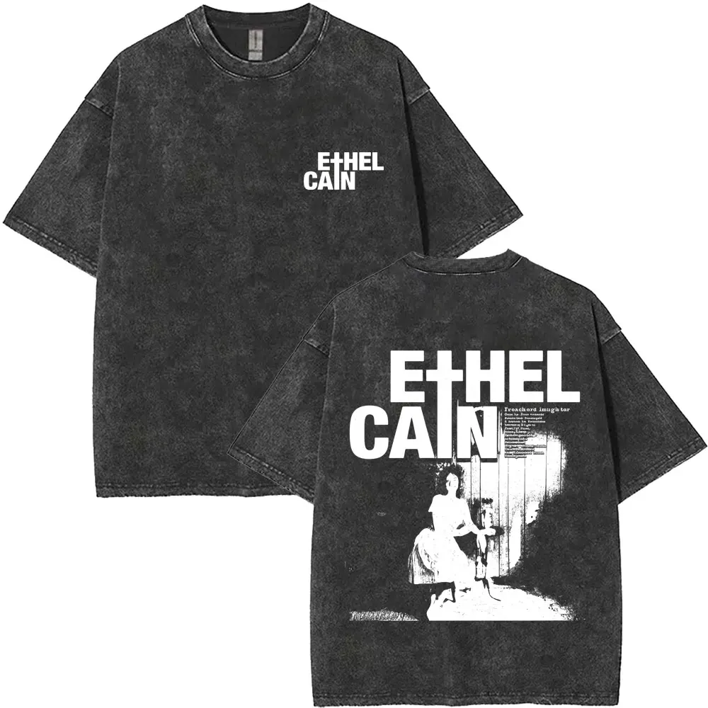 

Washed‌ Vintage Ethel Cain Preacher's Daughter Album Graphic T-shirt Men Women Gothic Oversized Short Sleeve T Shirt Streetwear