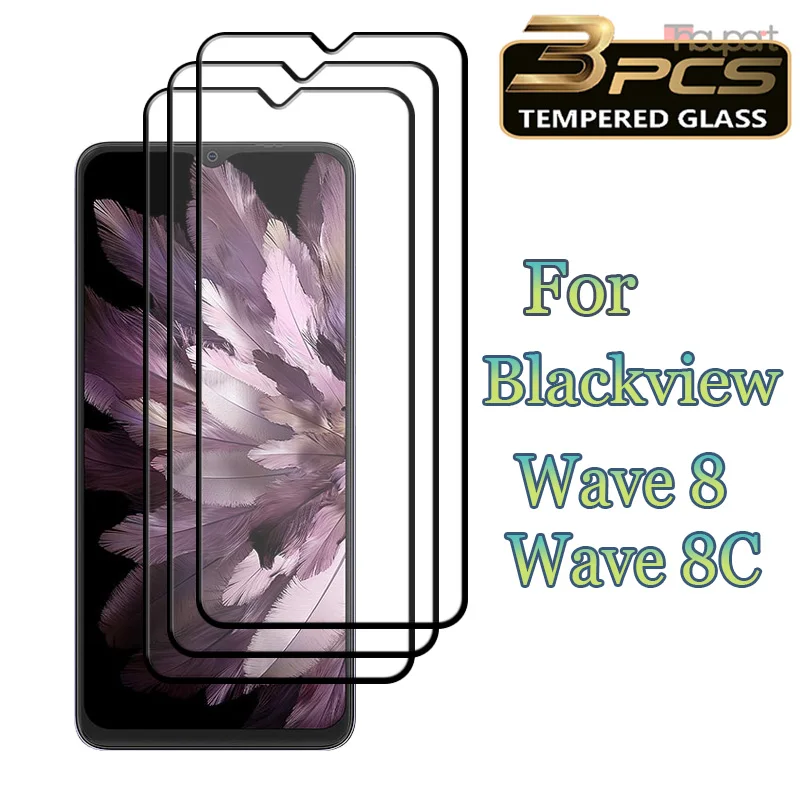 3Pcs Screen Protector For Blackview Wave 8C Wave8 Tempered Glass 9H Anti-Scratch Clearly Front Glass film