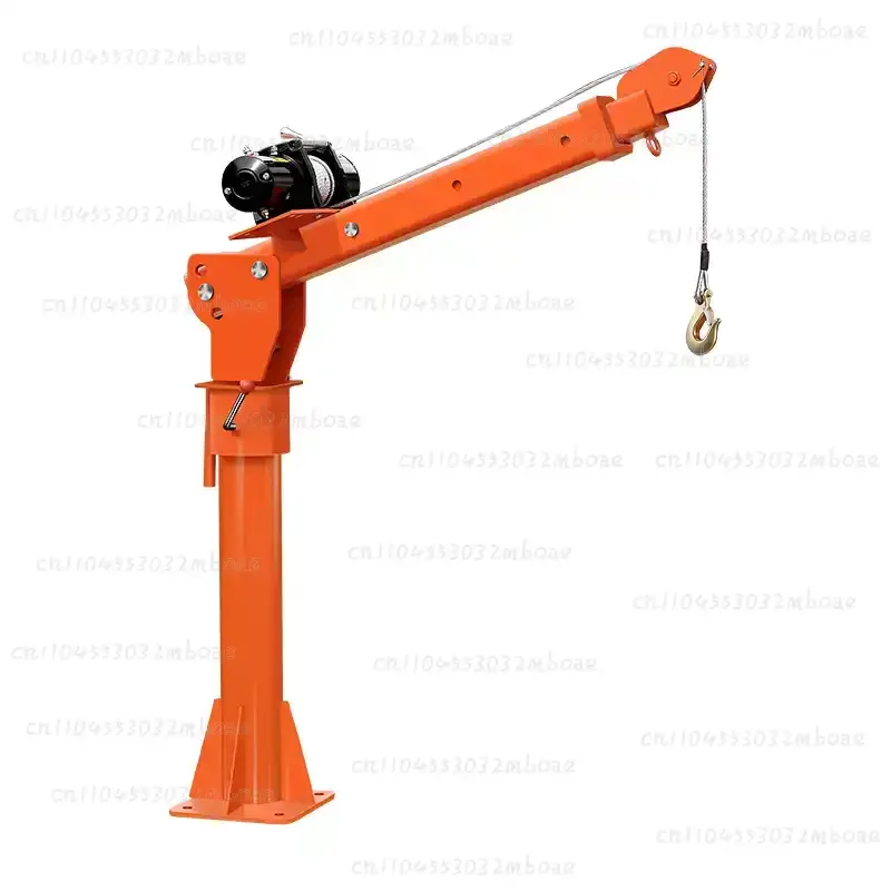 220V Small Electric Hoist Crane 200kg-1000kg, Mini Household Lifting Winch with Remote Control, Overload Protection for Garage
