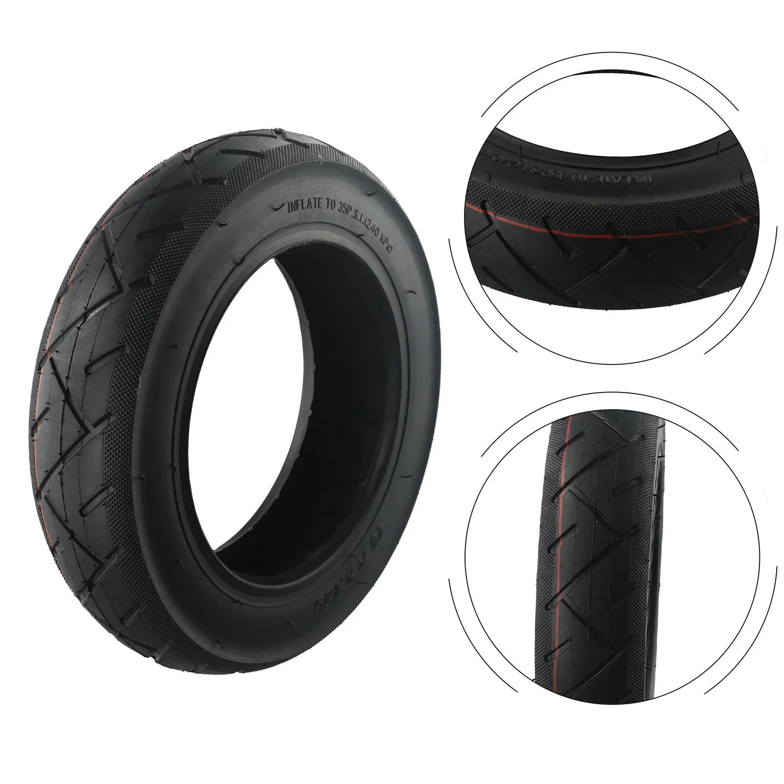 Advanced 10x2125 Electric Scooter Tyre Tubeless Design High Quality Rubber Material Front And Rear Wheel Compatibility images - 6