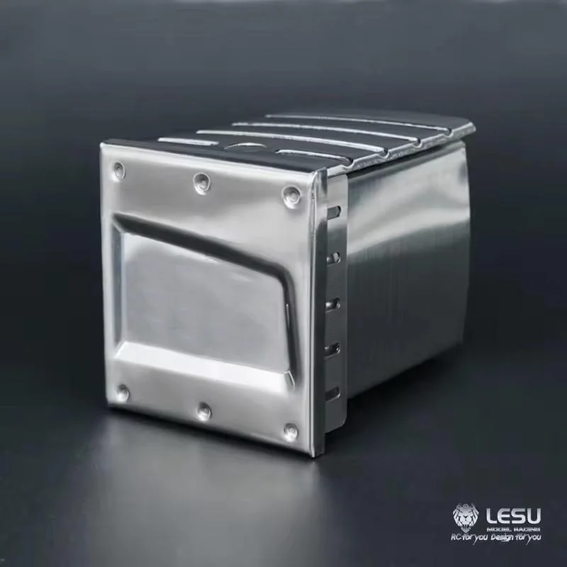 RC 1/14 LESU Metall-Auspufftank für Tamiya Hydraulikbagger, Lader, Muldenkipper, SCANIA, MAN, VOLVO Anhänger, Kipper, DIY-Teile – Detail 1