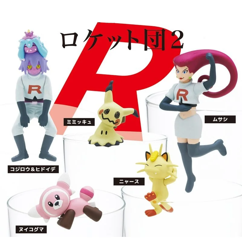 takara-tomy-equipe-foguete-2-jessie-james-mimikyu-bewear-meowth-figura-de-acao-boneca-pokemons-copo-tampa-topper-decoracao-presente-colecionavel