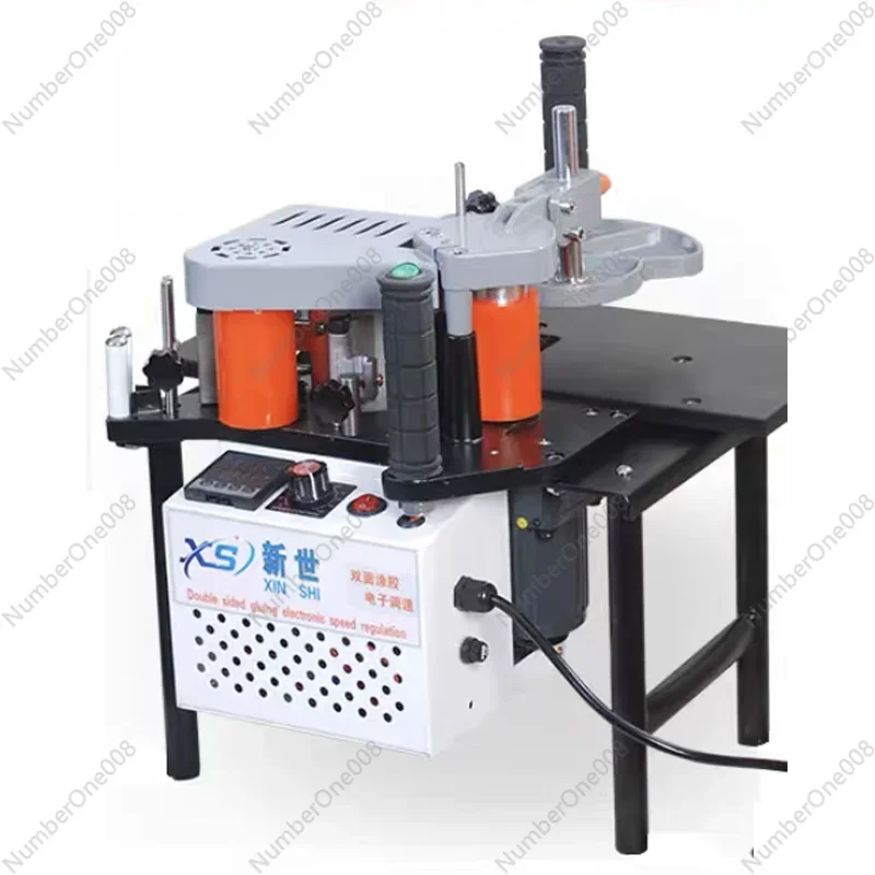 

1100W Small Manual Edge Banding Machine Double Side Gluing Portable Edge Bander Woodworking Edge Banding Machine 220V