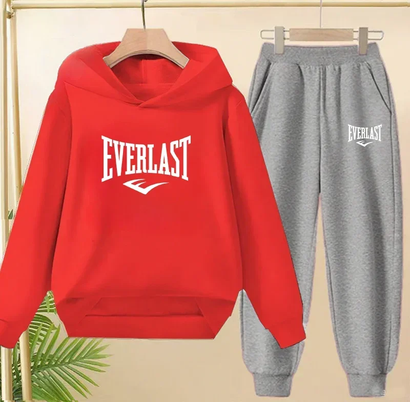 Frühling Herbst Neue Mode Kinder Trainingsanzüge 3-12 Jahre Jungen und Mädchen Lässige Sport-Hoodie Tops+Hosen 2-teilige Sets Kinderkleidung – Detail 6