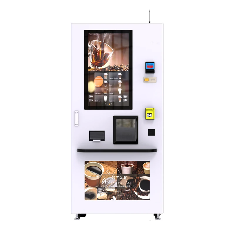 Best Selling Coffee Vending Machine Multiple Flavors Touch Screen Ice Maker Business Beverage Dispenser