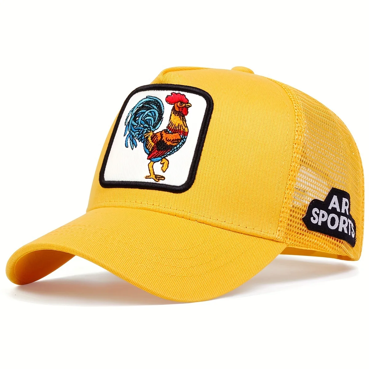 Spring New Animal Embroidery Net Rooster Hat Male and Female Animal Baseball Hat Street Dance Hip Hop Duck Tongue Hat