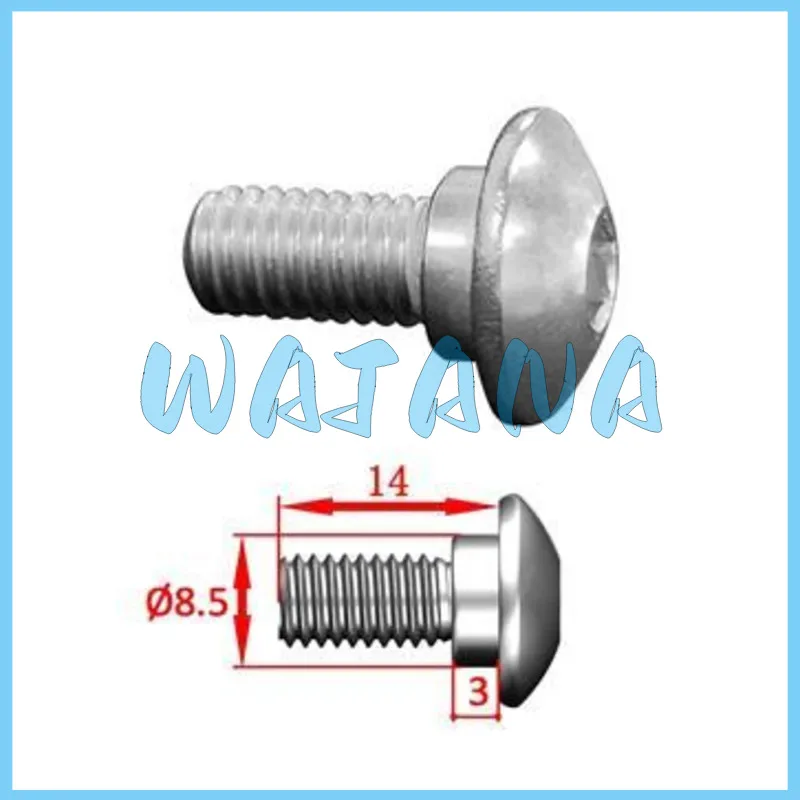 Wewnętrzna śruba z łbem sześciokątnym M6 × 14+8,5 ×3 Sus3021251100-328000 Dla oryginalnej części Kiden