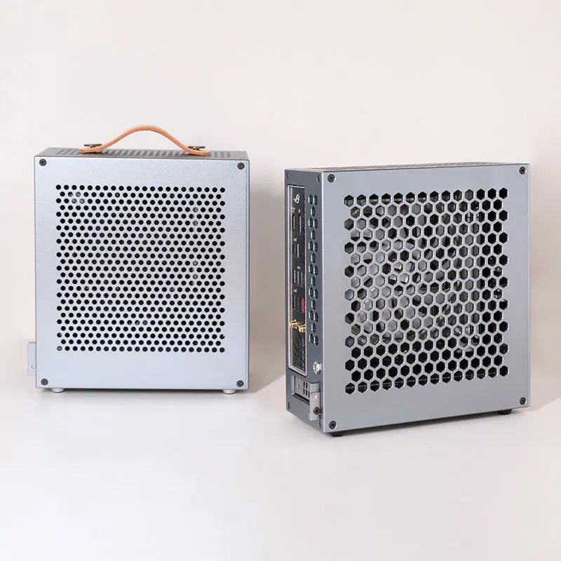 -D1 Mini-ITX Barebone  Case DC-ATX Power Low Profile Half Height GPU Empty Chassis For Soft Router HTPC Desktop PC