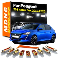 MDNG 16Pcs Canbus For Peugeot 208 Hatch Box 2012 2013 2014 2015 2016 2017 2018 2019 2020 Vehicle Bulbs LED Interior Light Kit