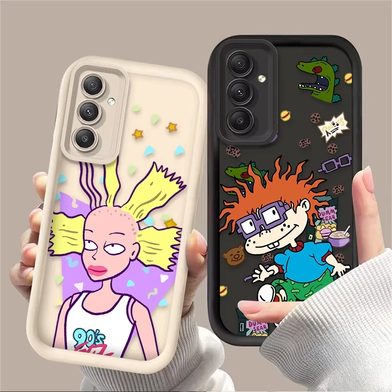 الكرتون R-Rugrats مضحك قضية الهاتف لسامسونج غالاكسي A14 A15 5G S21 S22 S23 S24 S25 5G FE زائد الترا A25 A35 A52 A53 A54 A55 5G