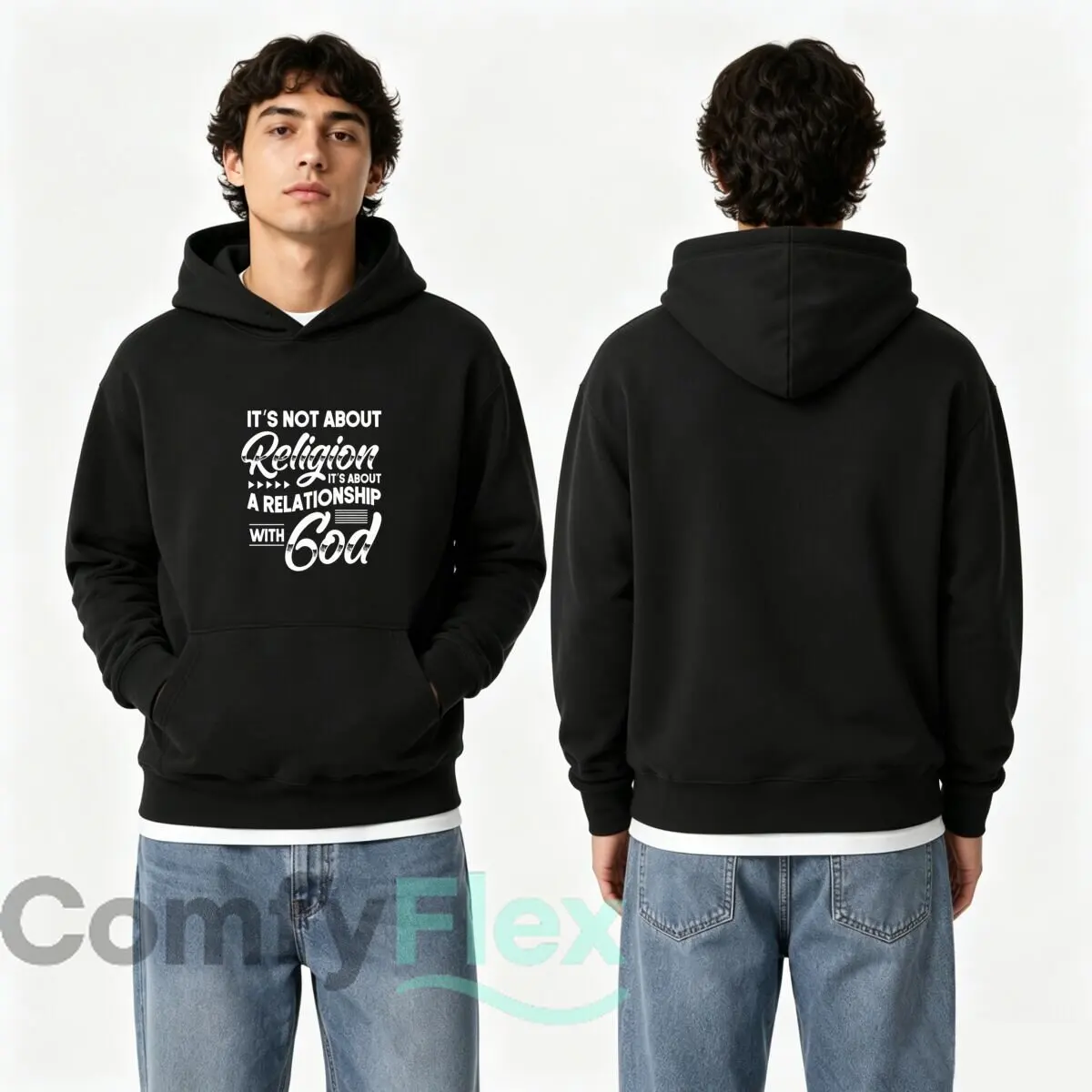 Its Not About Religion Its About A Relationship With God Autumn and winter new men's and women's hooded sweatshirts