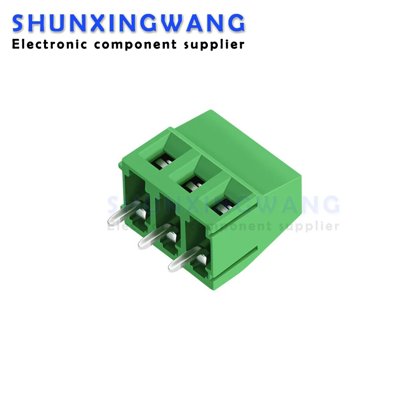 5PCS Screw type PCB terminal KF128-2P 3P terminal 5.08mm splicing tinned copper pin