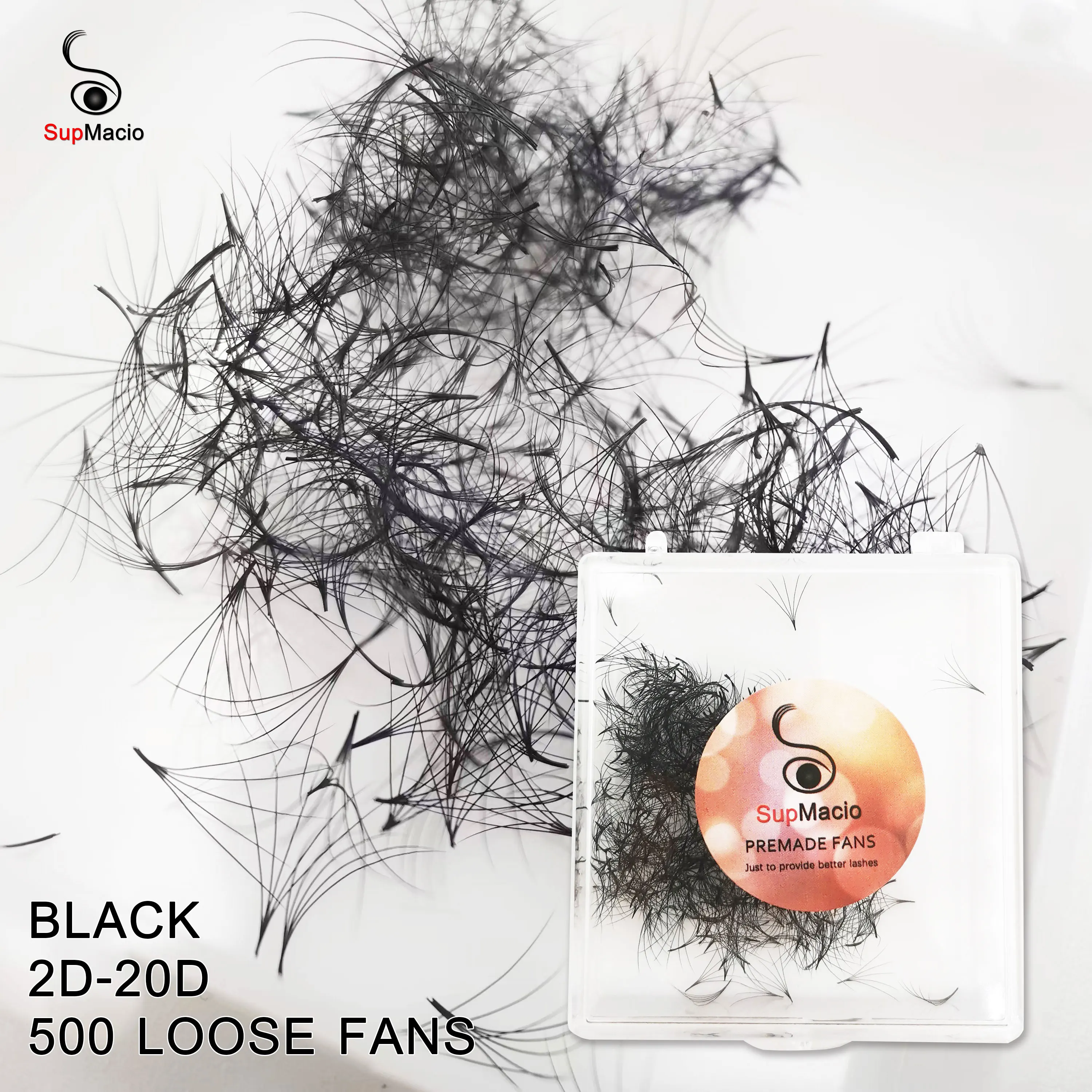 

Удлинитель для ресниц supmbio Loose Fan Lash 8d 10d 12d 14d с острым основанием, 500, мягкий и пушистый. 05 Pro, сделанный, объемный, русский