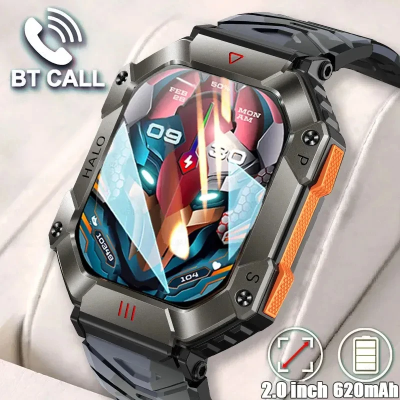 2024 New Bluetooth Call and Bluetooth Music Men's Smart Watch Altitude Pressure Compass Heart Rate Blood Pressure Smart Watch