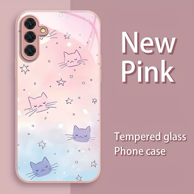 Dream versatile tempered glass phone case suitable for Samsung Galaxy S26 S25 S24 S23 S22 S21 S20 FE/Ultra/Plus anti drop