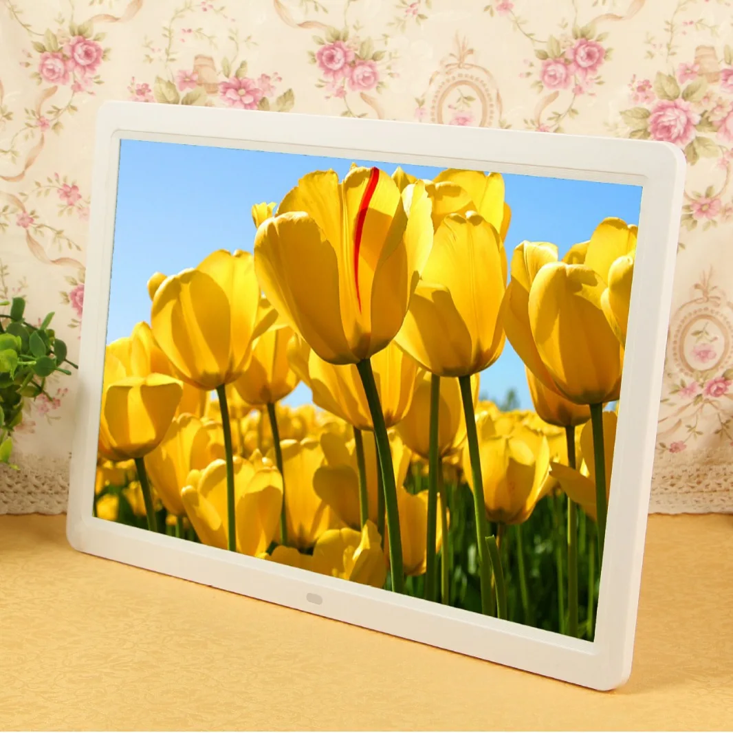 

12 Inch Digital Photo Frame Calendar Alarm Clock 1280 HD Display Electronic Picture Video Album with Remote Control Home Decor